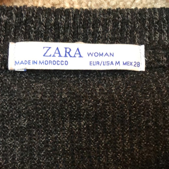 Zara Dark Charcoal top with lace trim details - Picture 3 of 6